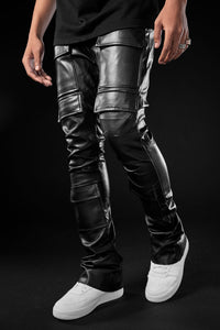 Ross Stacked - Thriller Cargo Pants (Black)