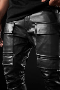 Ross Stacked - Thriller Cargo Pants (Black)
