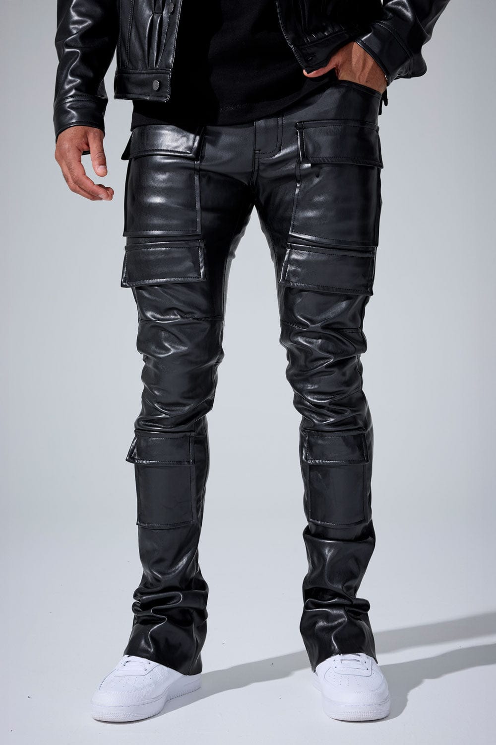 Jordan Craig Ross Stacked - Thriller Cargo Pants (Black) 28 / Black