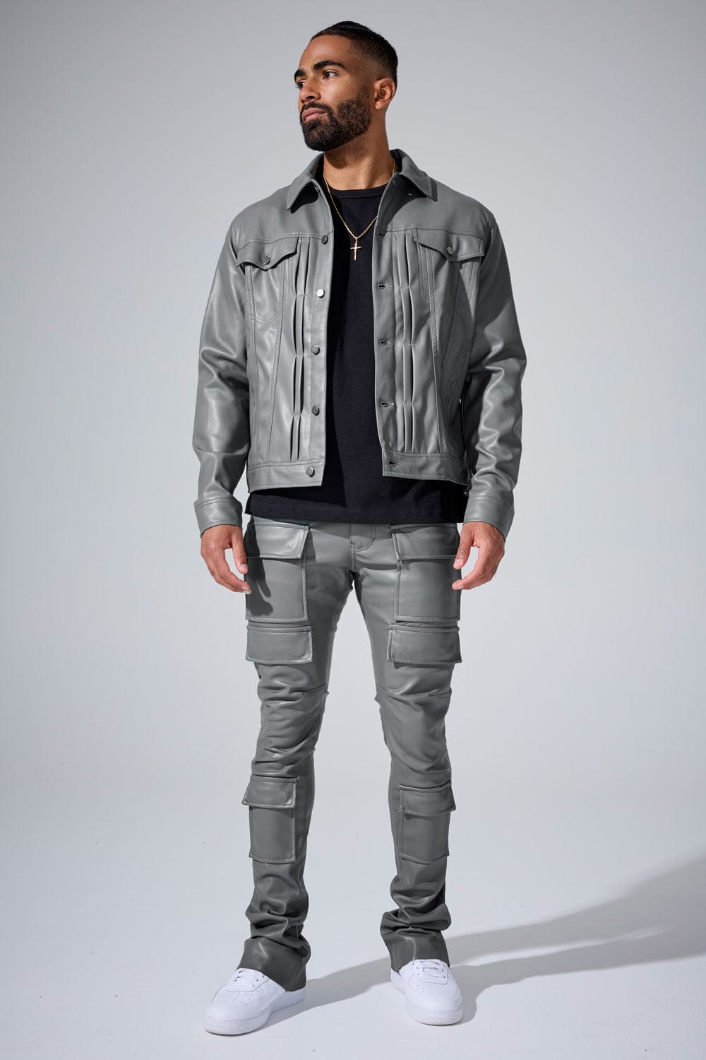 Jordan Craig Ross Stacked - Thriller Cargo Pants (Charcoal)