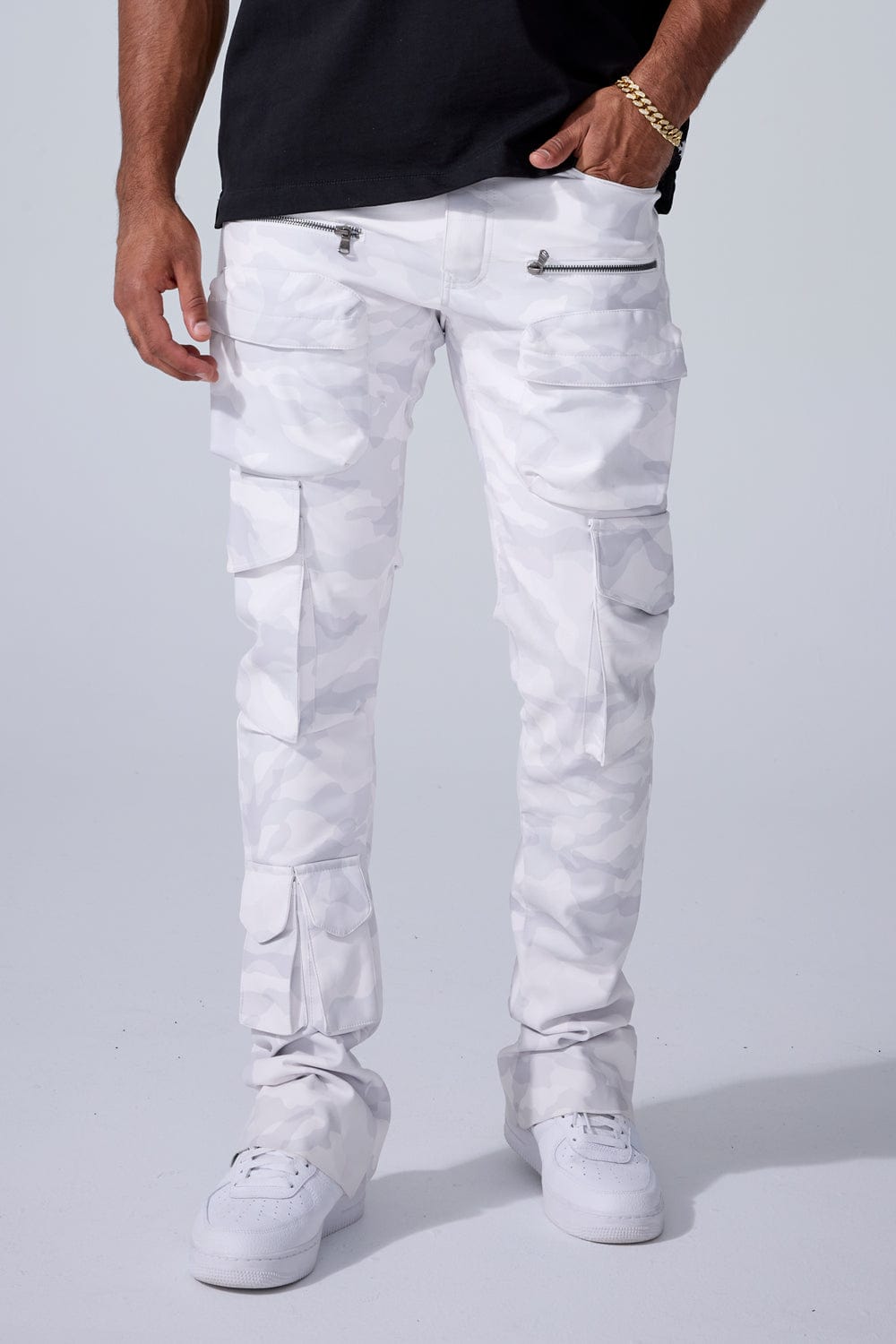 Ross Stacked - Trillest Cargo Pants (Arctic Camo)
