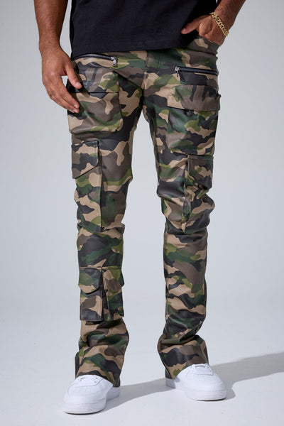 Skinny Stacked Fit - Trillest Cargo Pants (Vintage Camo) - Ross Stacked Collection
