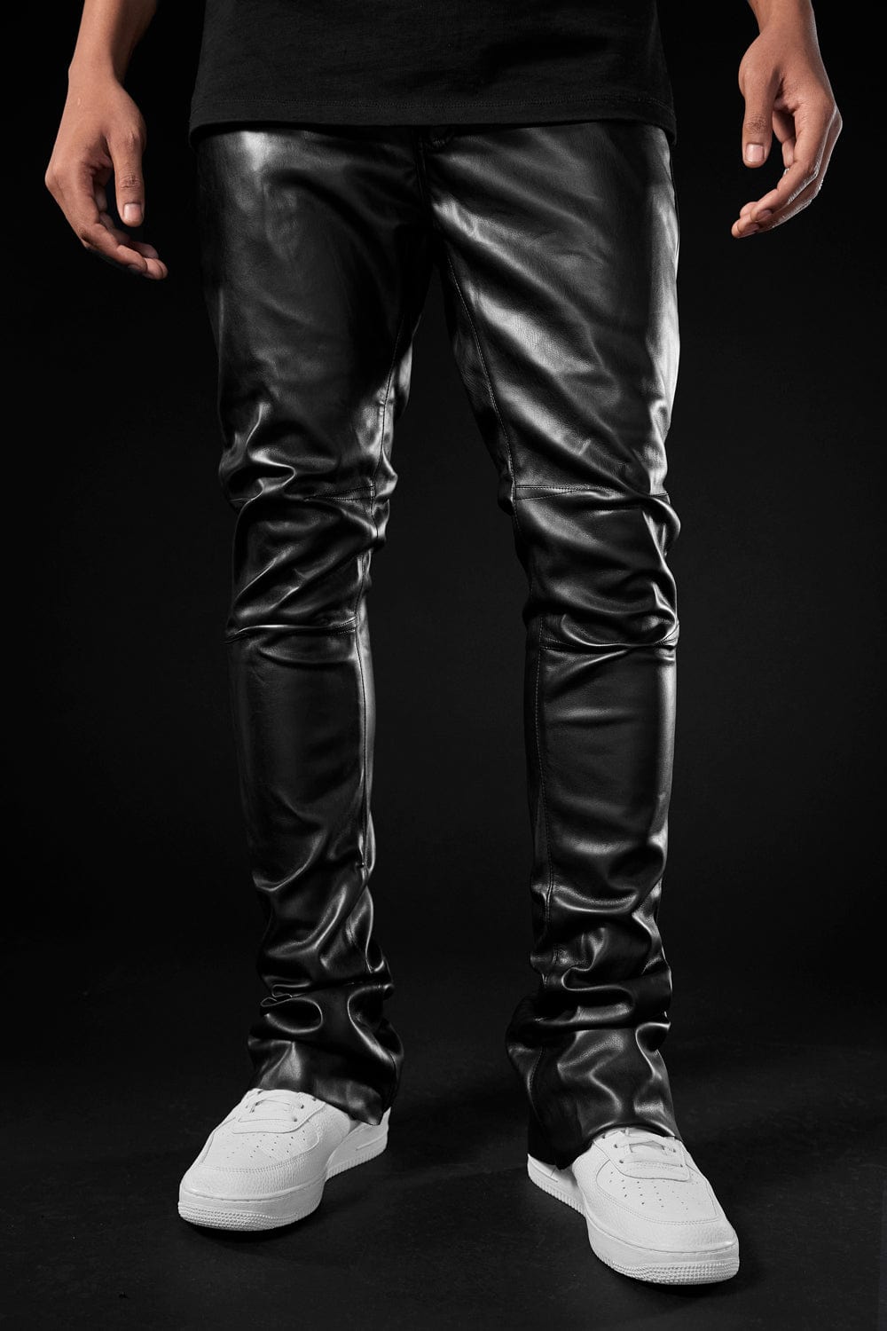 Skinny Stacked Fit - Thriller Pants (Black) - Ross Stacked Collection