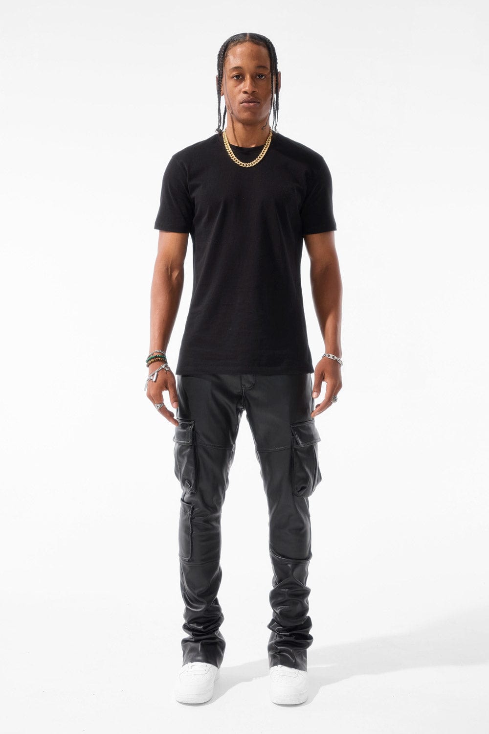 Jordan Craig Ross Stacked - Billie Jean Cargo Pants (Black)