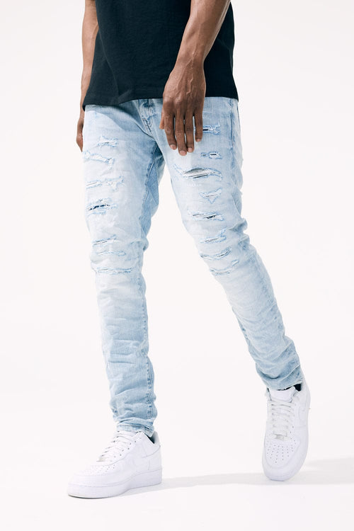 Buy HERE&NOW Men Sky Blue Nostalgic Back To School Skinny Fit Heavy Fade  Stretchable Jeans - Jeans for Men 15929714 | Myntra