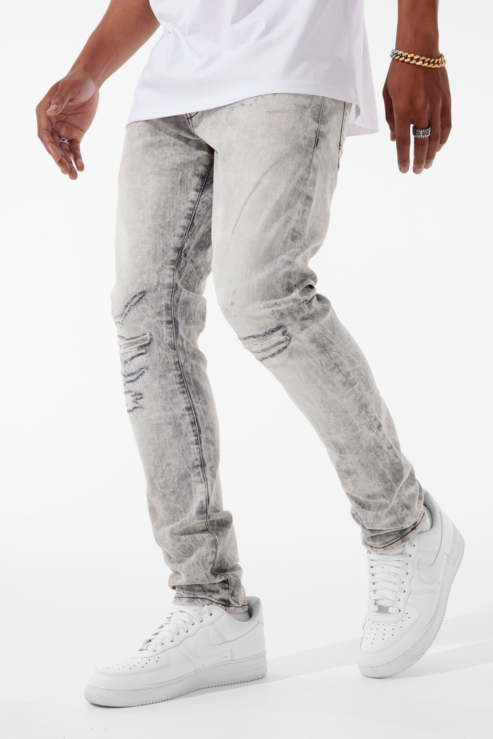 Jordan Craig Sean - Attitude Denim (Monochrome) Bone White / 30/30