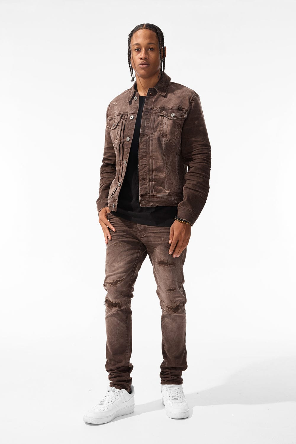 Jordan Craig Meadowlands Denim Trucker Jacket (Earth Tones)