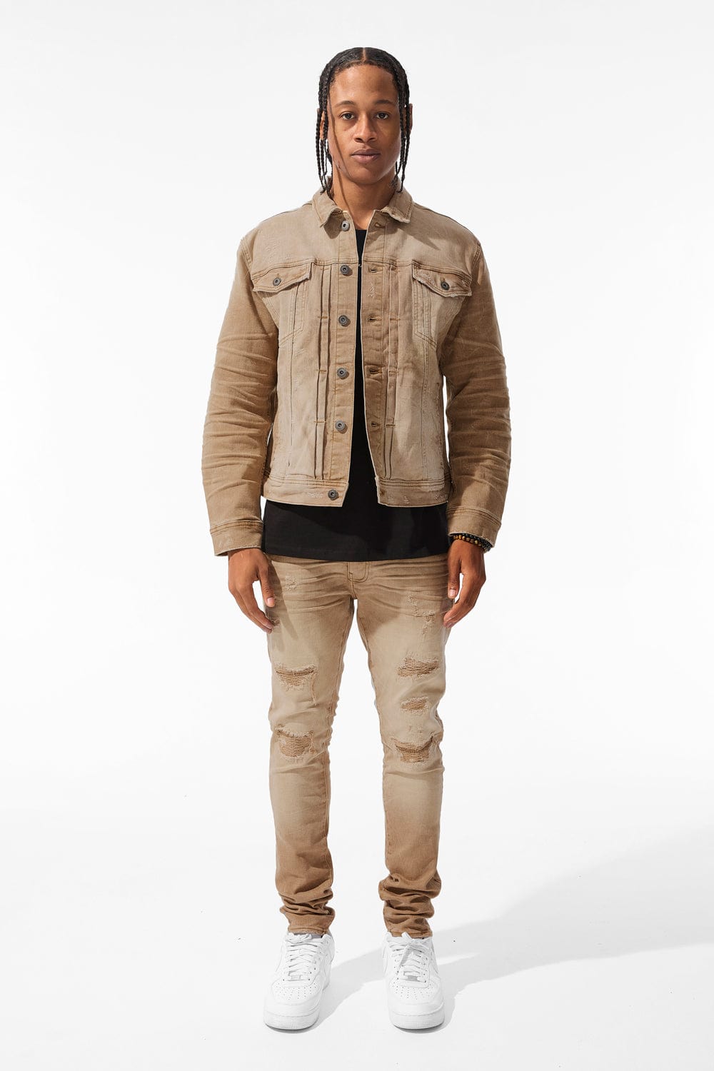 Jordan Craig Meadowlands Denim Trucker Jacket (Earth Tones)