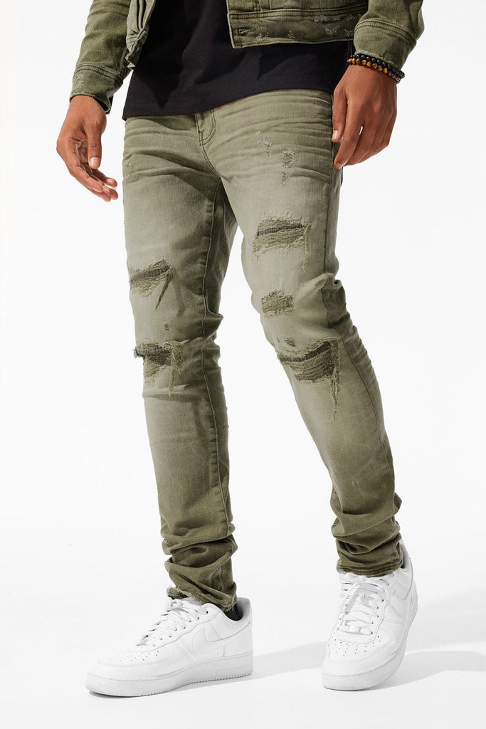 Jordan Craig Sean - Meadowlands Denim (Earth Tones) Olive / 30/30