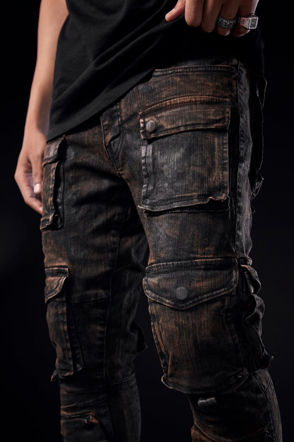 Jordan Craig Sean - Carbon Cargo Denim (Black Copper Wash)