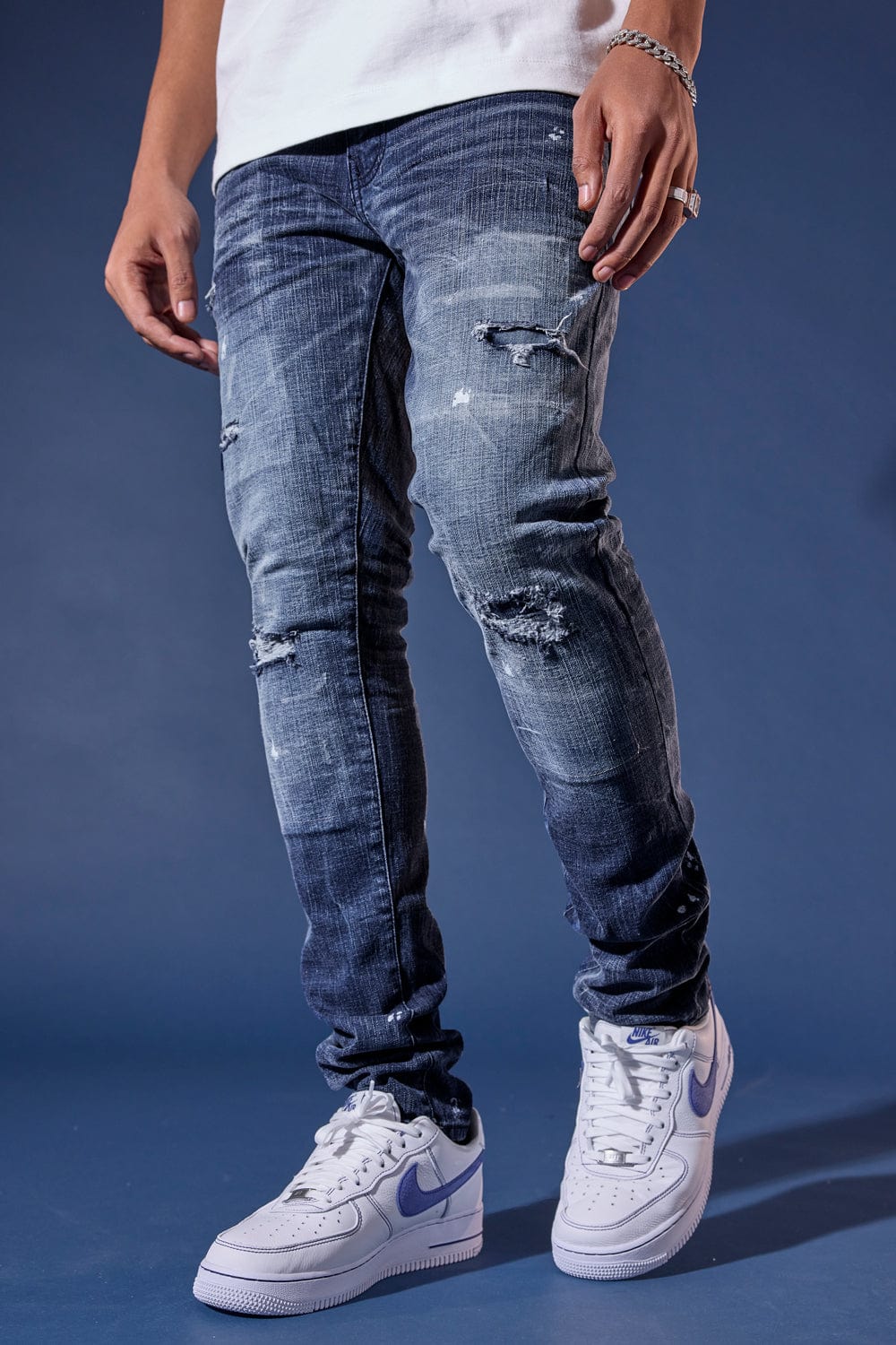 Jordan Craig Dimensional Denim (Light Washes) Sean (Slim Taper) / Deep Blue / 30/30