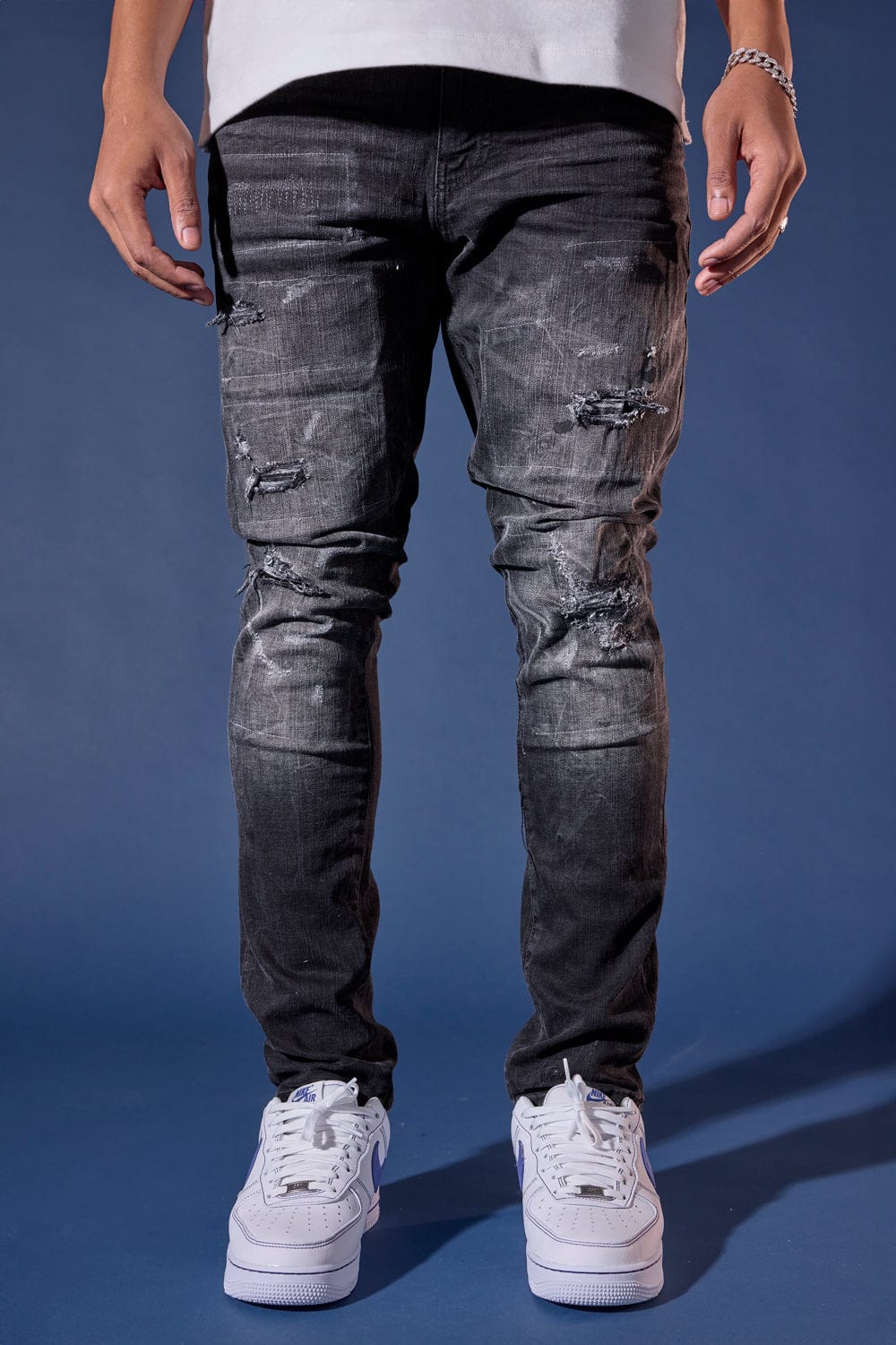 Jordan Craig Dimensional Denim (Dark Washes) Sean (Slim Taper) / Industrial Black / 30/30
