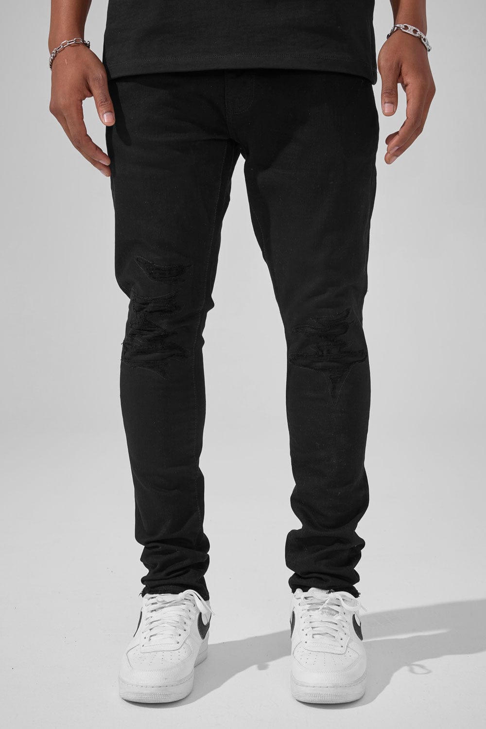 Skinny Fit - Asbury Denim (Black Shadow) - Ross Collection