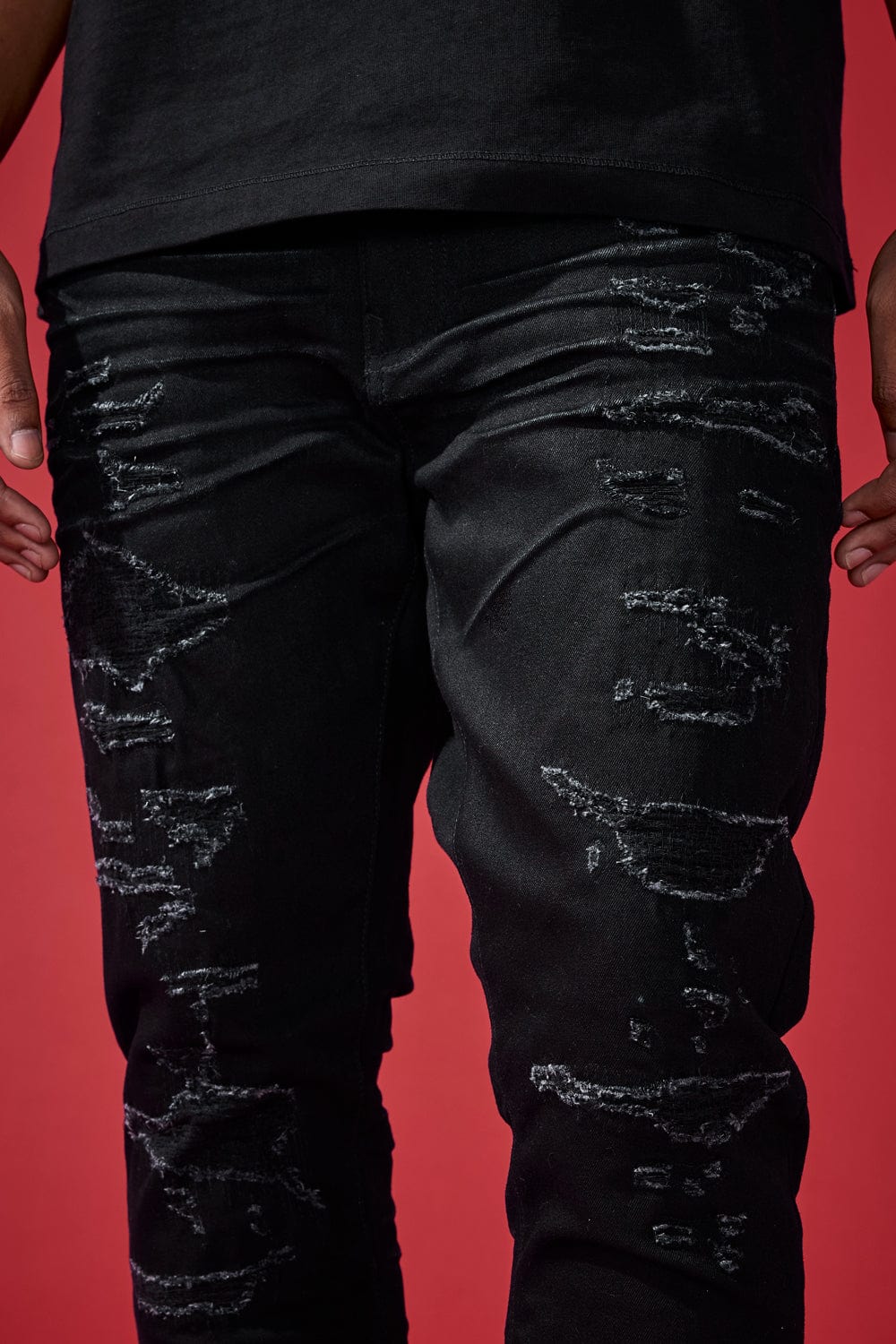 Jordan Craig Slim Taper Fit - Dyckman Denim (Polished Black) - Sean Collection
