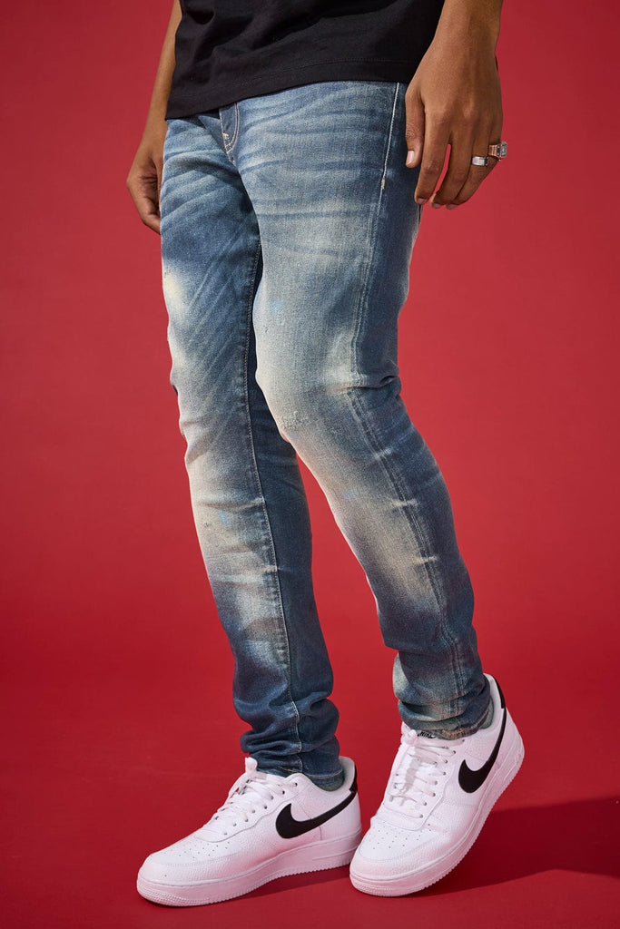Jordan Craig Slim Taper Fit - Kevlar Denim - Sean Collection Clear Coated Blue / 30/30