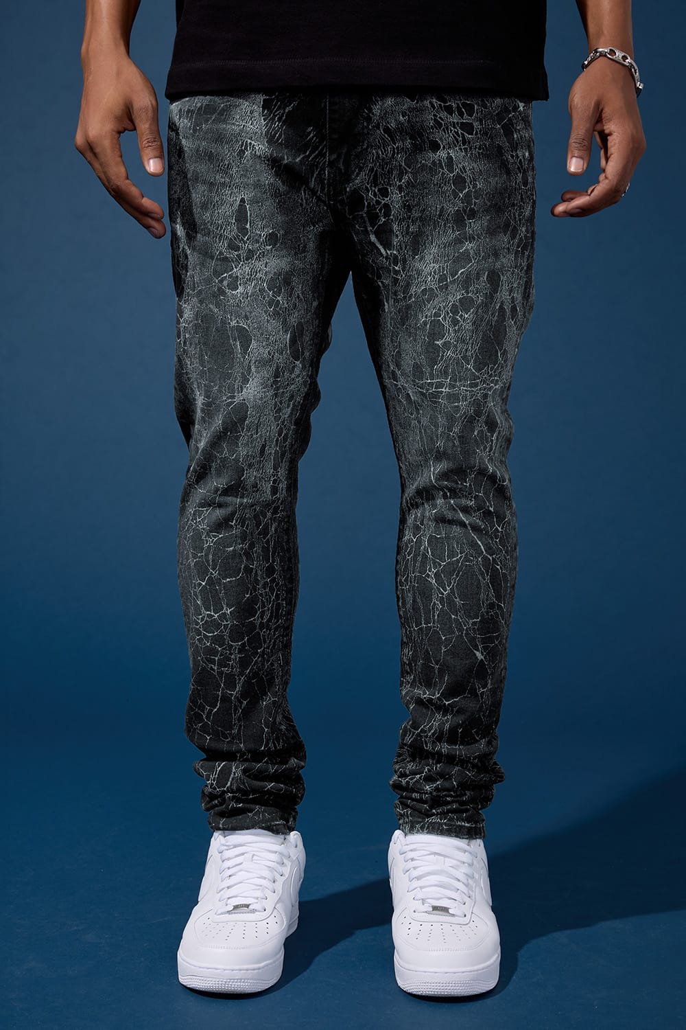 Jordan Craig Slim Taper Fit - Cracked Denim (Ice Blue) - Sean Denim