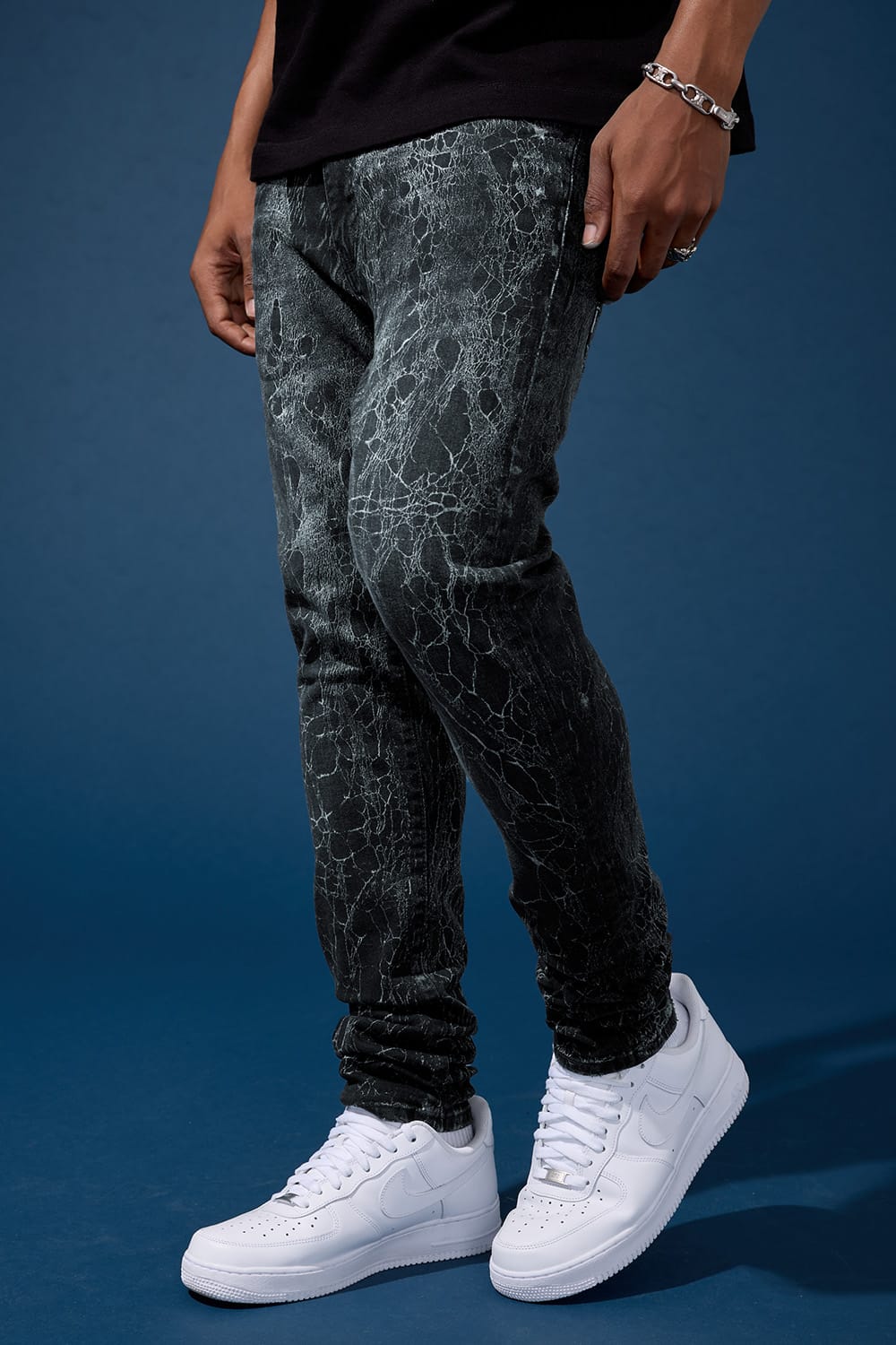 Jordan Craig Slim Taper Fit - Cracked Denim (Ice Blue) - Sean Denim