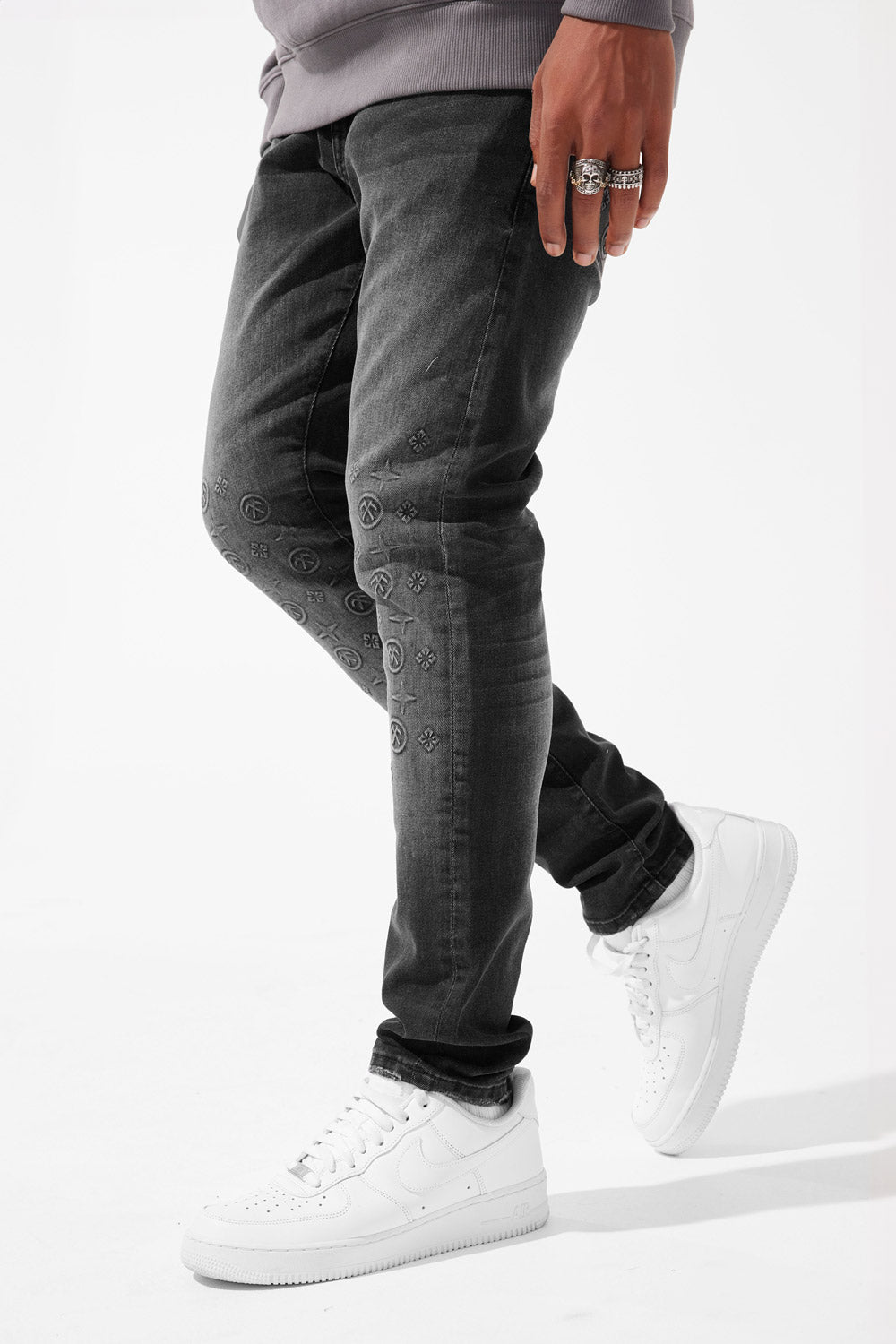 Sean - Monogram Denim (Black Shadow)