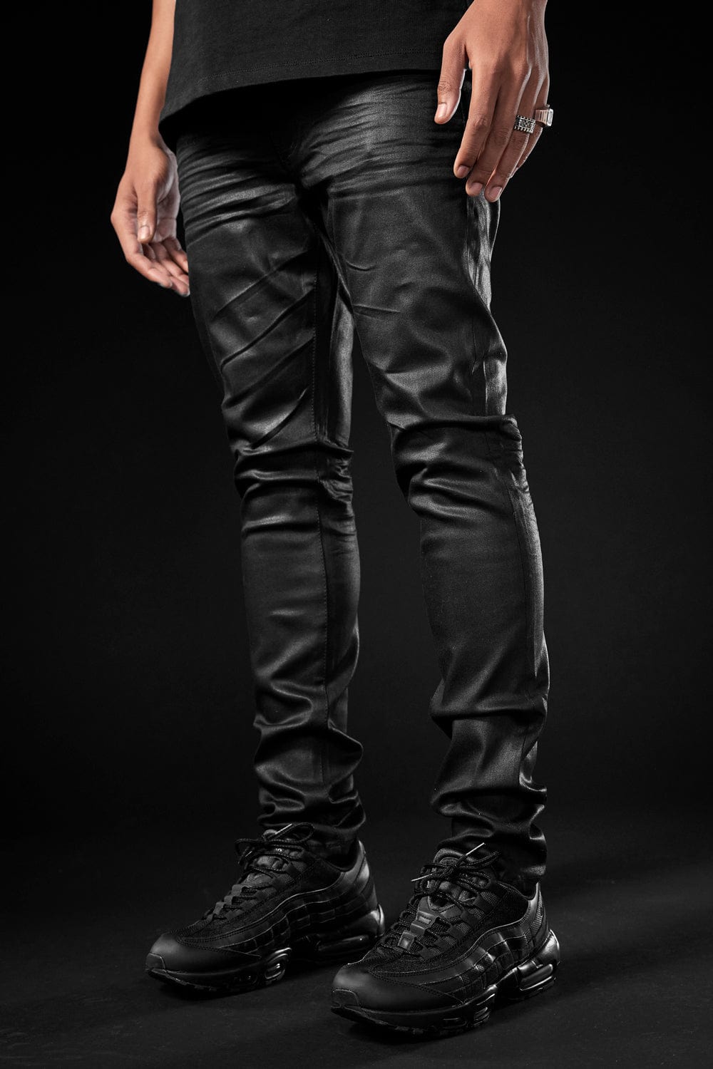 Slim Taper Fit - Smooth Criminal Denim (Jet Black) - Sean Collection