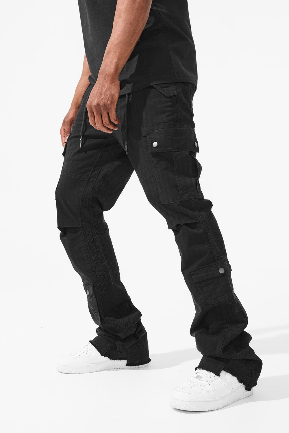 Jordan Craig Sean Stacked - Aviation Cargo Pants (Black) 30 / Black