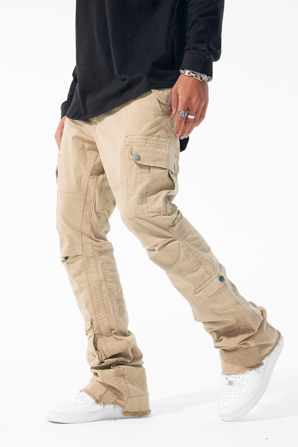 Jordan Craig Sean Stacked - Aviation Cargo Pants (Khaki) 30 / Khaki