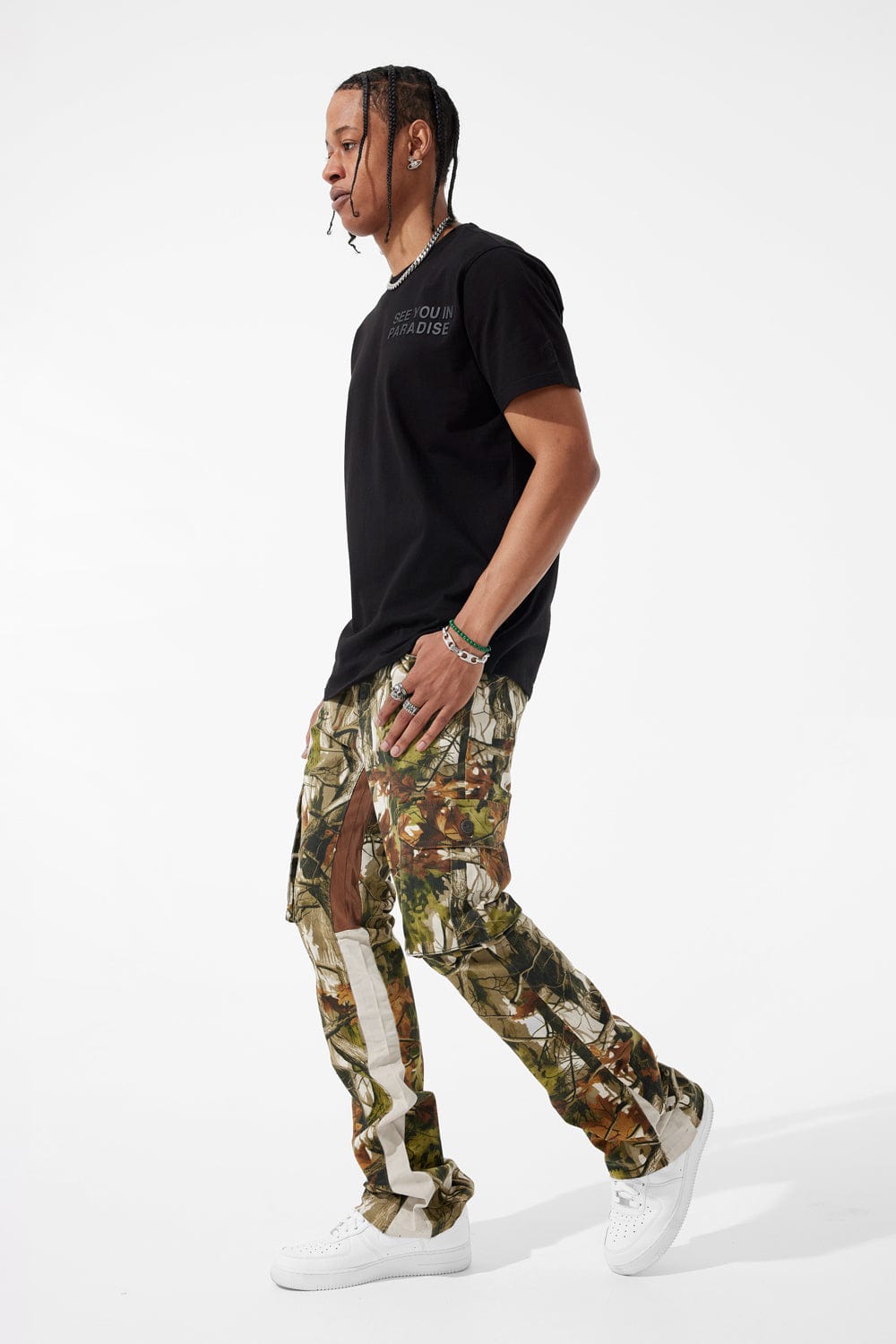 Jordan Craig Sean Stacked - Camo Cargo Denim (Oak)