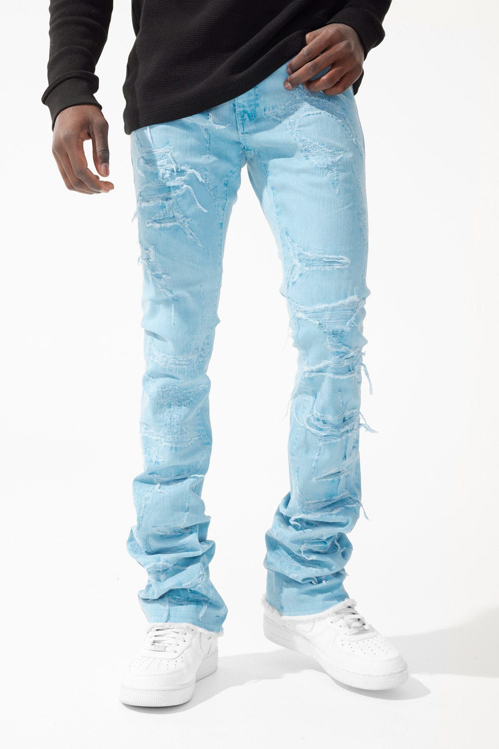 大人の上質 デニム/ジーンズ Back Channel Jaquard denim easy Pants M