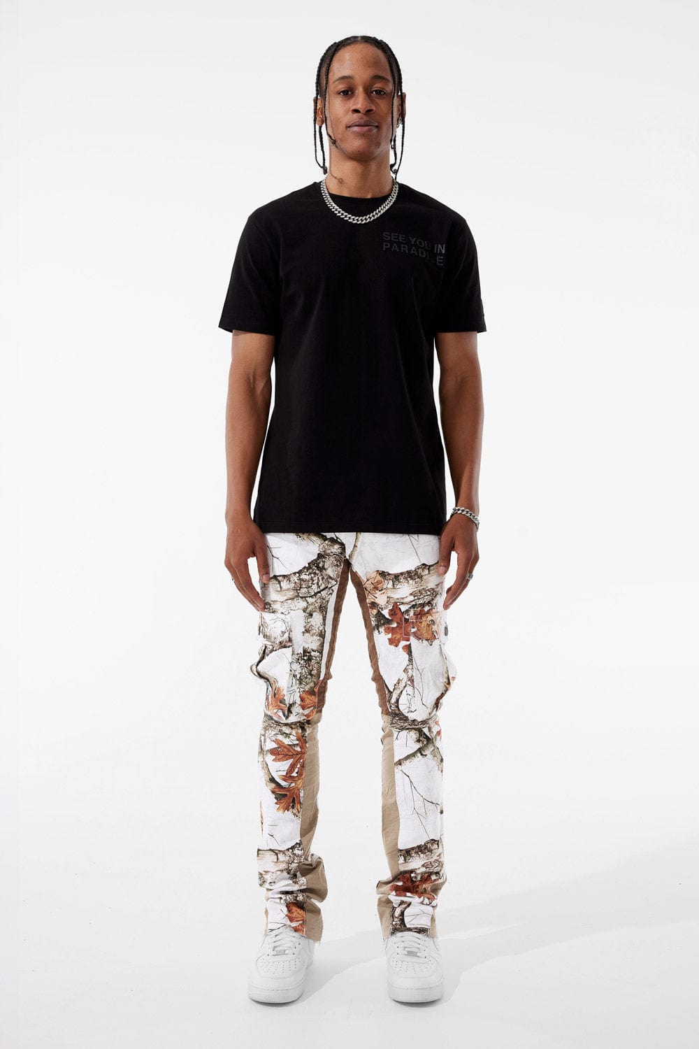 Jordan Craig Martin Stacked - Camo Cargo Denim (Snow Camo)