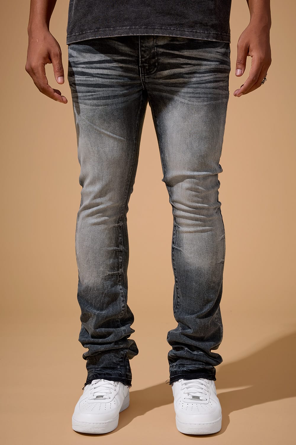 Jordan Craig Super Skinny Stacked - El Nino Denim - Martin Stacked Collection Black Shadow / 30