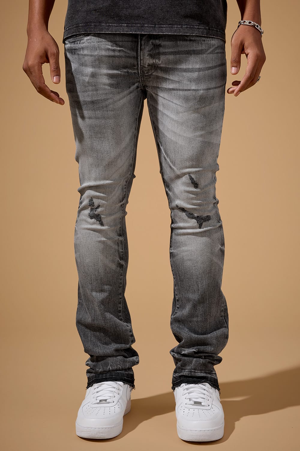 Jordan Craig Super Skinny Stacked - Cayuga Denim - Martin Stacked Collection Smoked Grey / 28