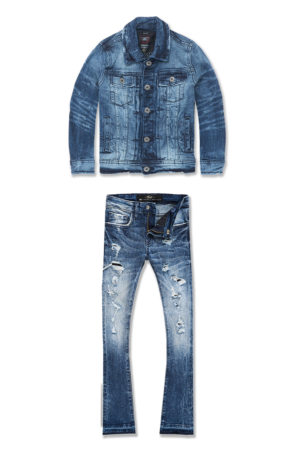 Jordan Craig Kids Bayside Rockport Stacked Denim Set (Deep Blue) 2