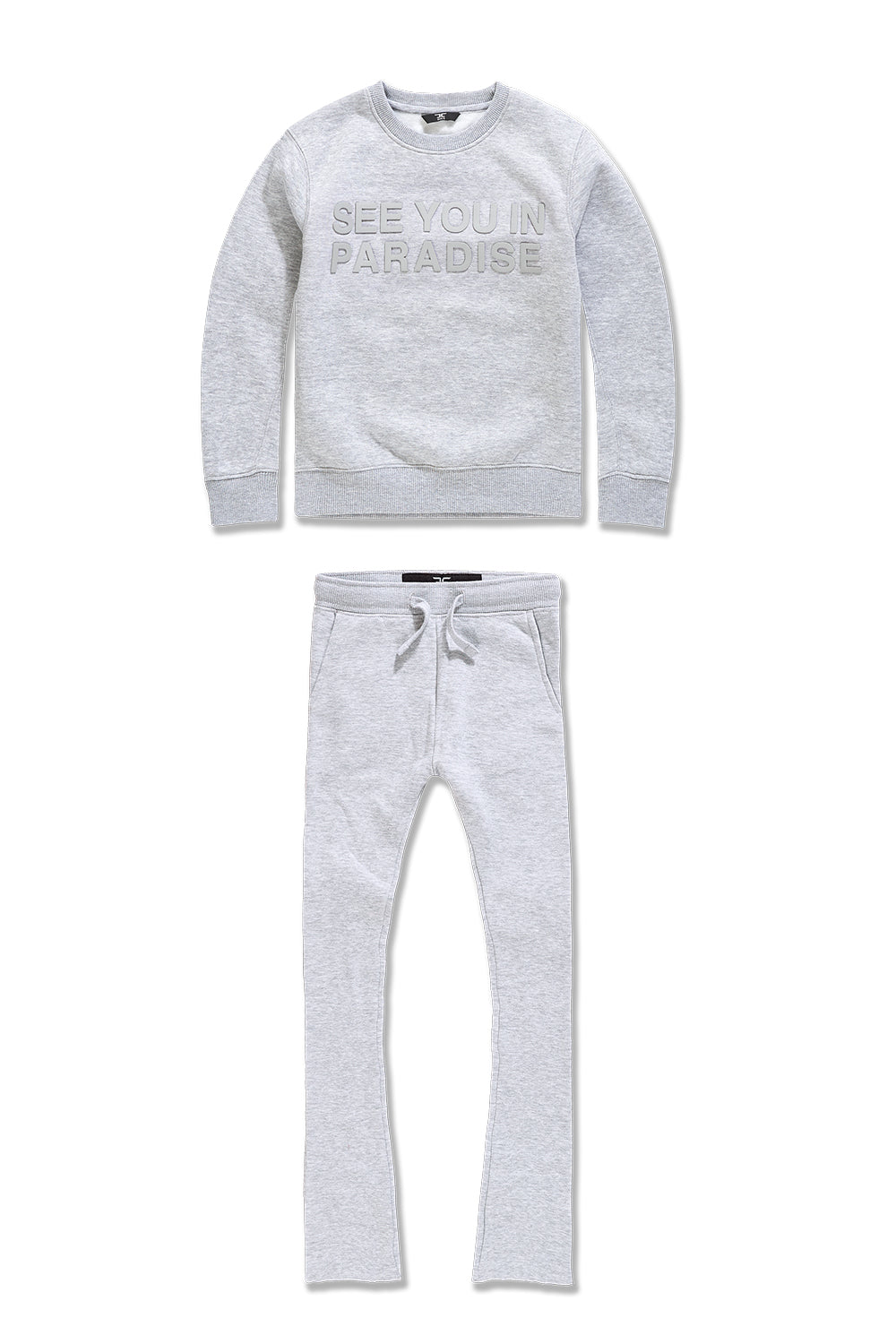 Jordan Craig Kids Crewneck Stacked Fleece Bundle (Heather Grey) 2