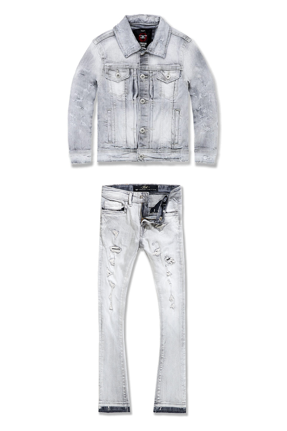 Kids Hamilton Rockport Stacked Denim Set (Cement)