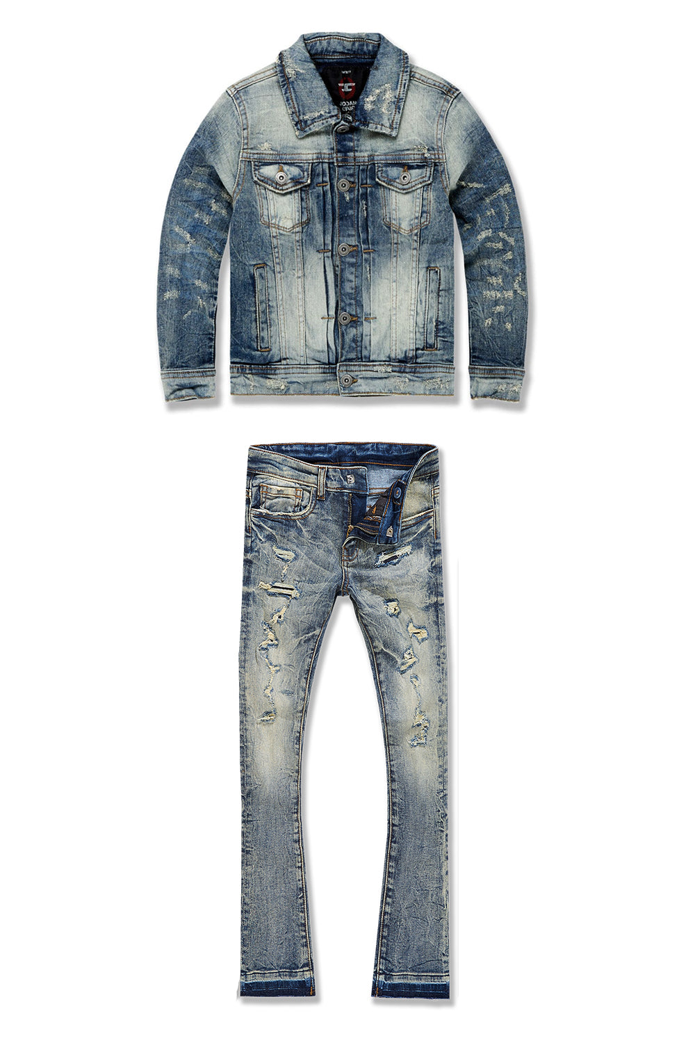 Jordan Craig Kids Hamilton Rockport Stacked Denim Set (Lager) 2