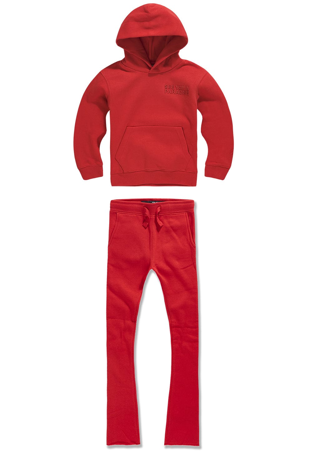 Kids Hoodie Stacked Fleece Bundle Red