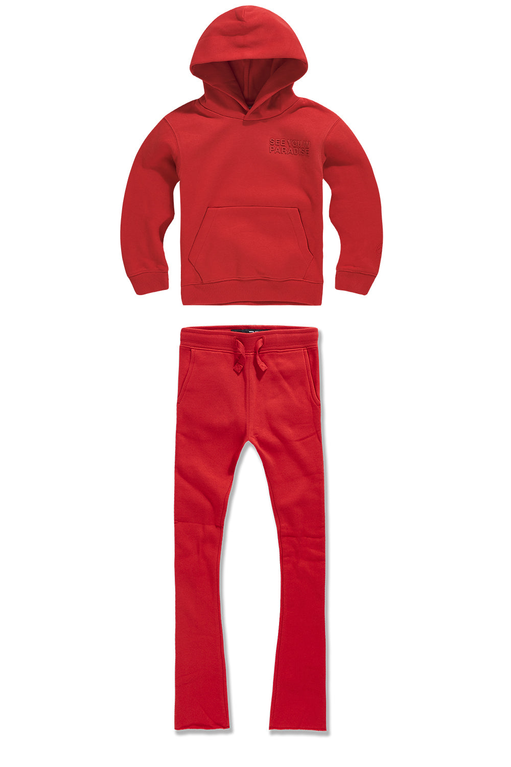 Kids Hoodie Stacked Fleece Bundle (Red)