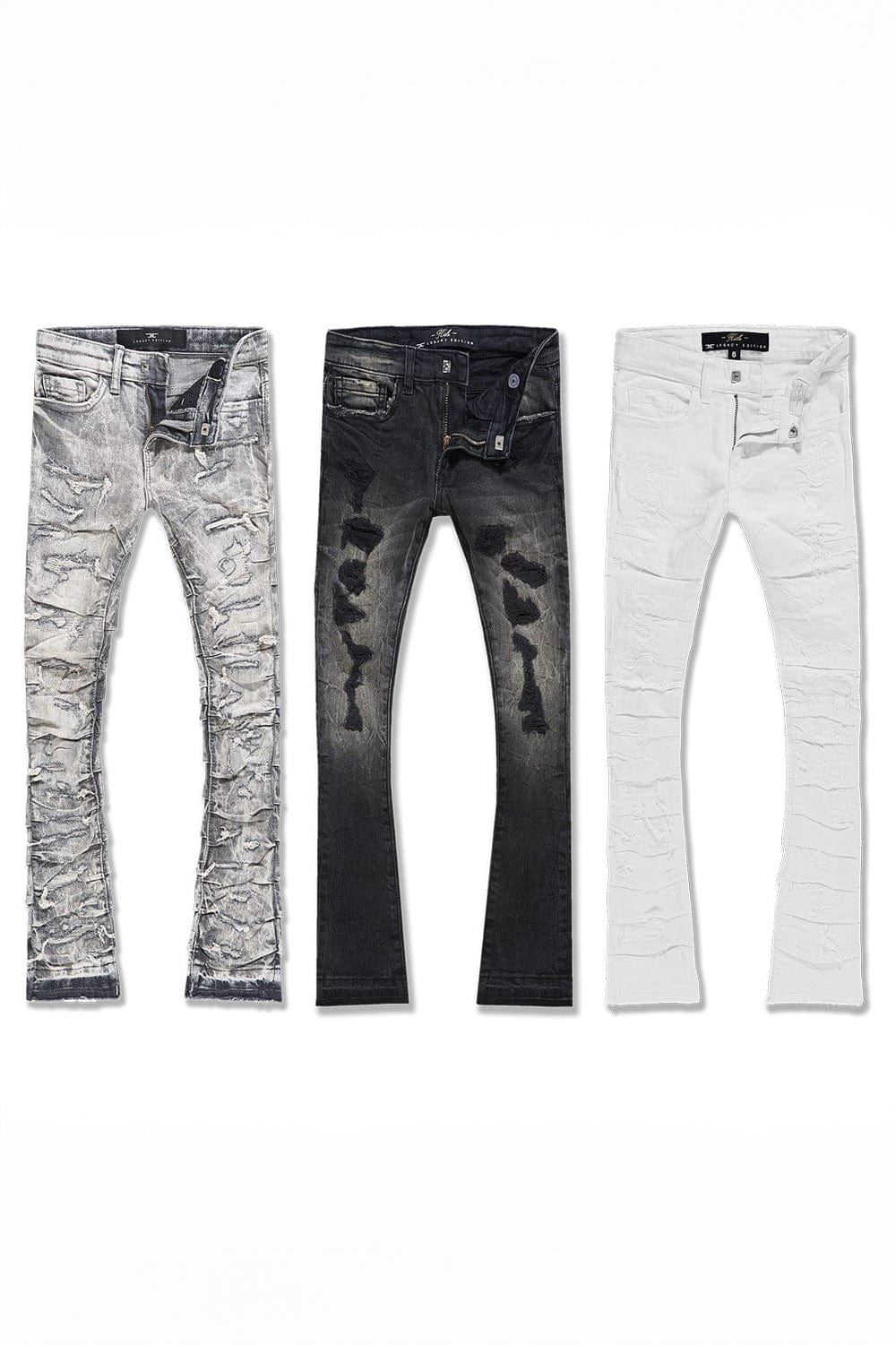 JC Kids Kids Stacked Denim 3 Pack Bundle (Monochrome) 2