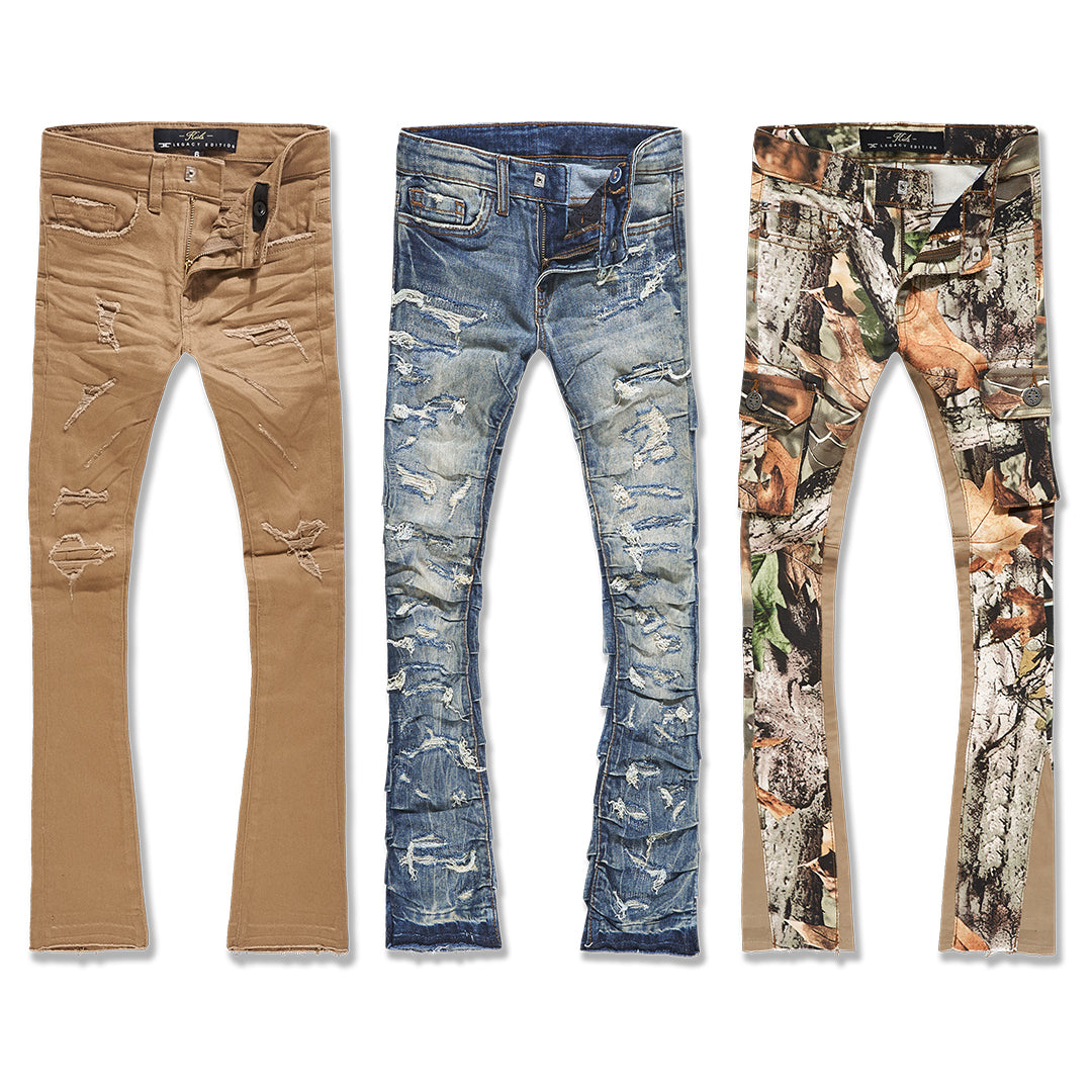 Jordan Craig Kids Stacked Denim 3 Pack Bundle (Nature) 2