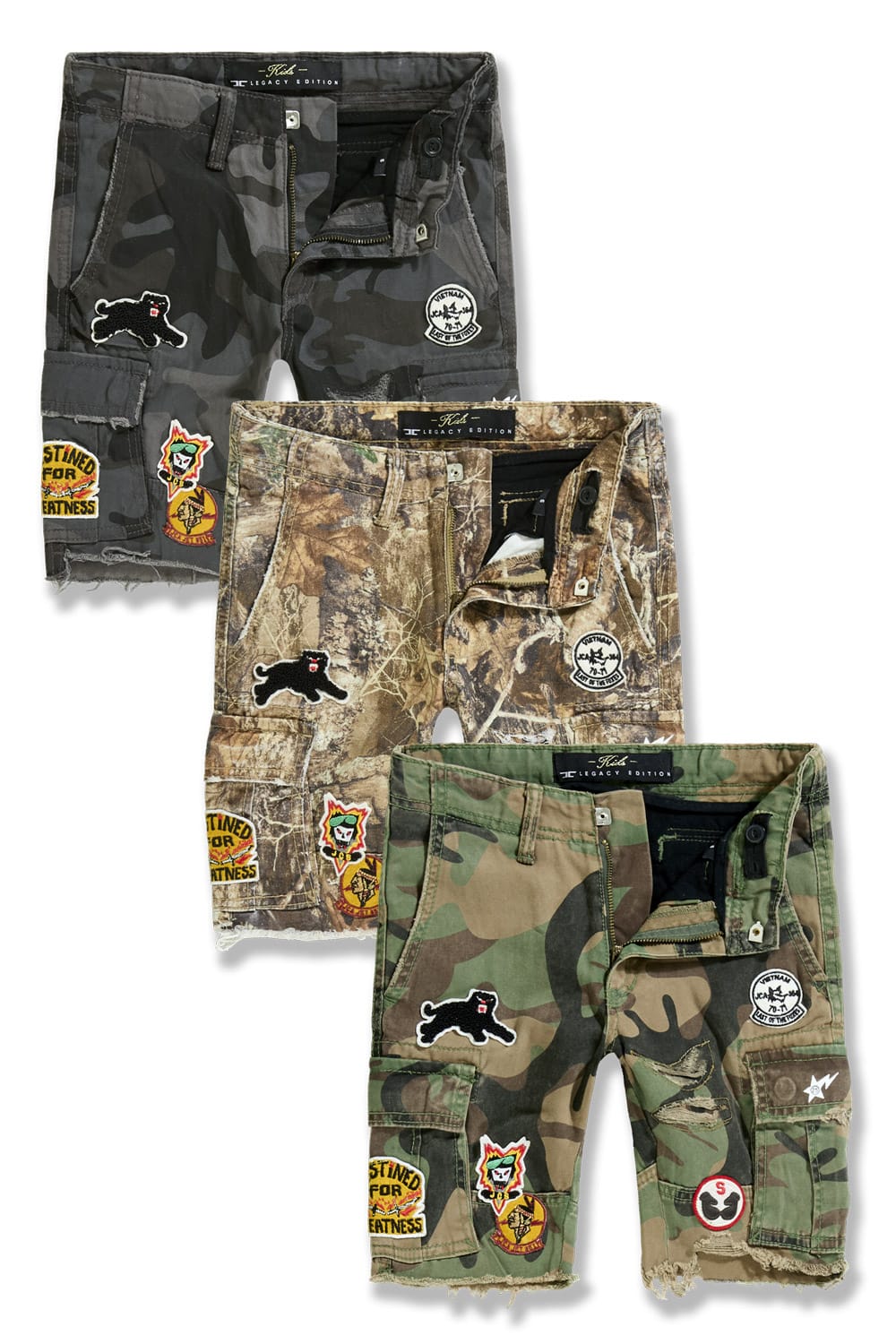 JC Kids Kids War Angel Cargo Shorts 3 Pack 2