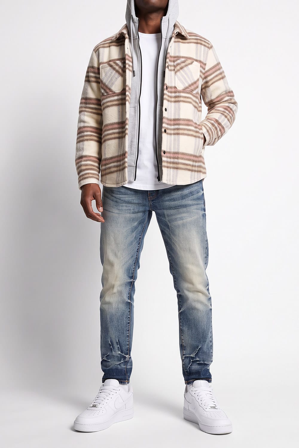 Jordan Craig Fall Flannel Essentials 4 Pack Set (Cream)