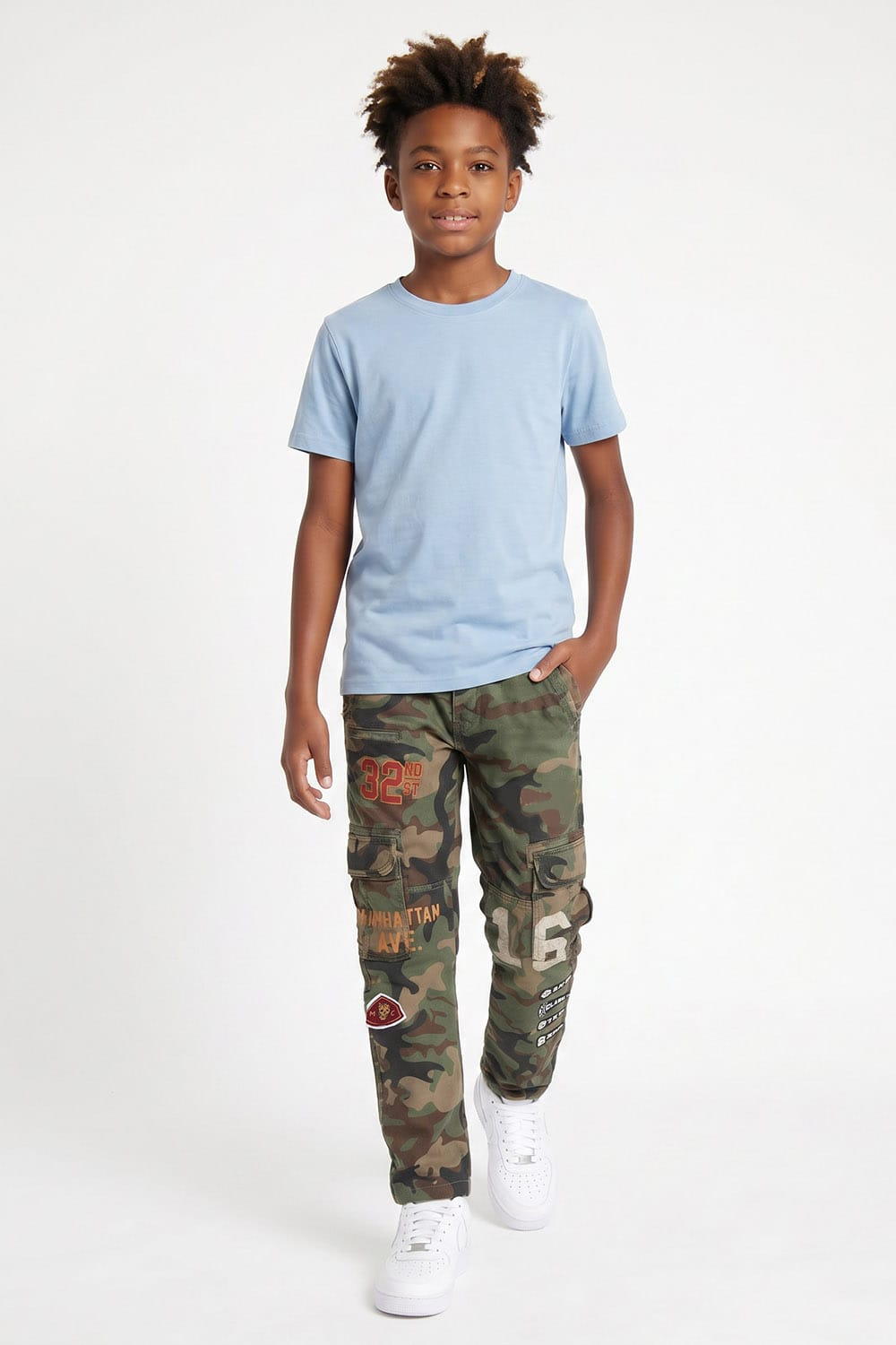 Kids Battalion Cargo Pants (Vintage Camo)