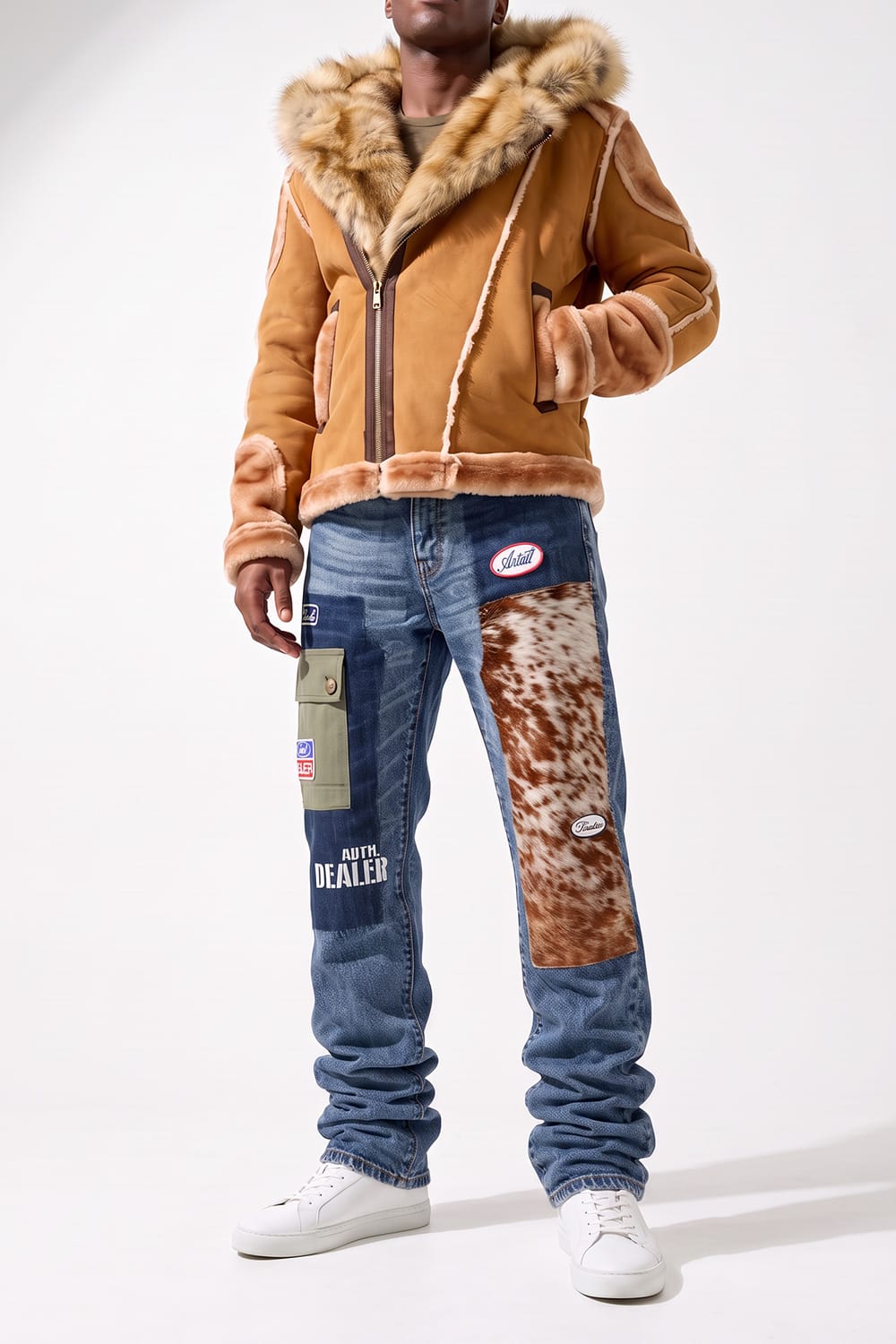 Jordan Craig El Jefe Shearling x Bronco Denim Set (Cognac)