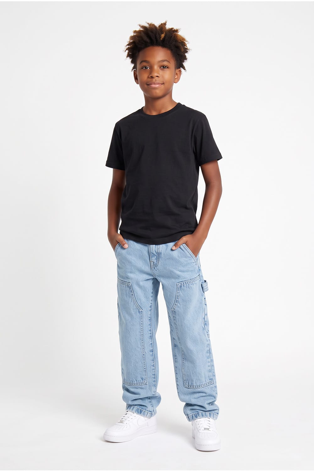 JC Kids Kids Wide Leg Craftsman Denim (Ice Blue)