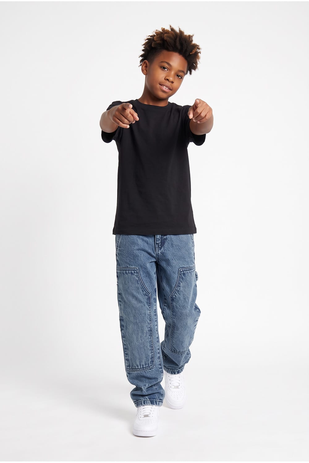 JC Kids Kids Wide Leg Craftsman Denim (Medium Blue)