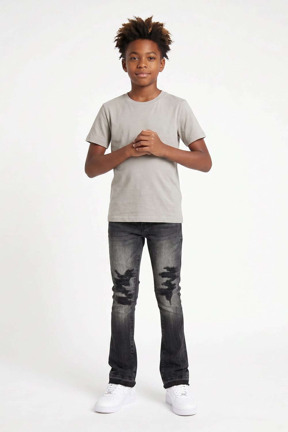 JC Kids Kids Attitude Stacked Denim (Black Shadow)