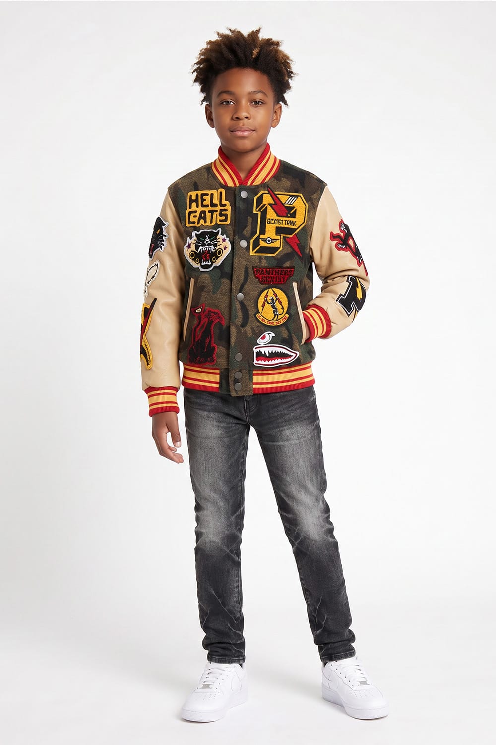 JC Kids Kids Hellcat Varsity Jacket (Vintage Camo)