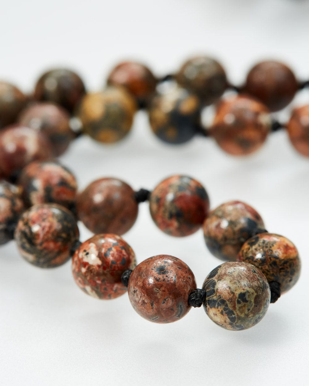 Jordan Craig Leopard Jasper Beaded Necklace Leopard Jasper