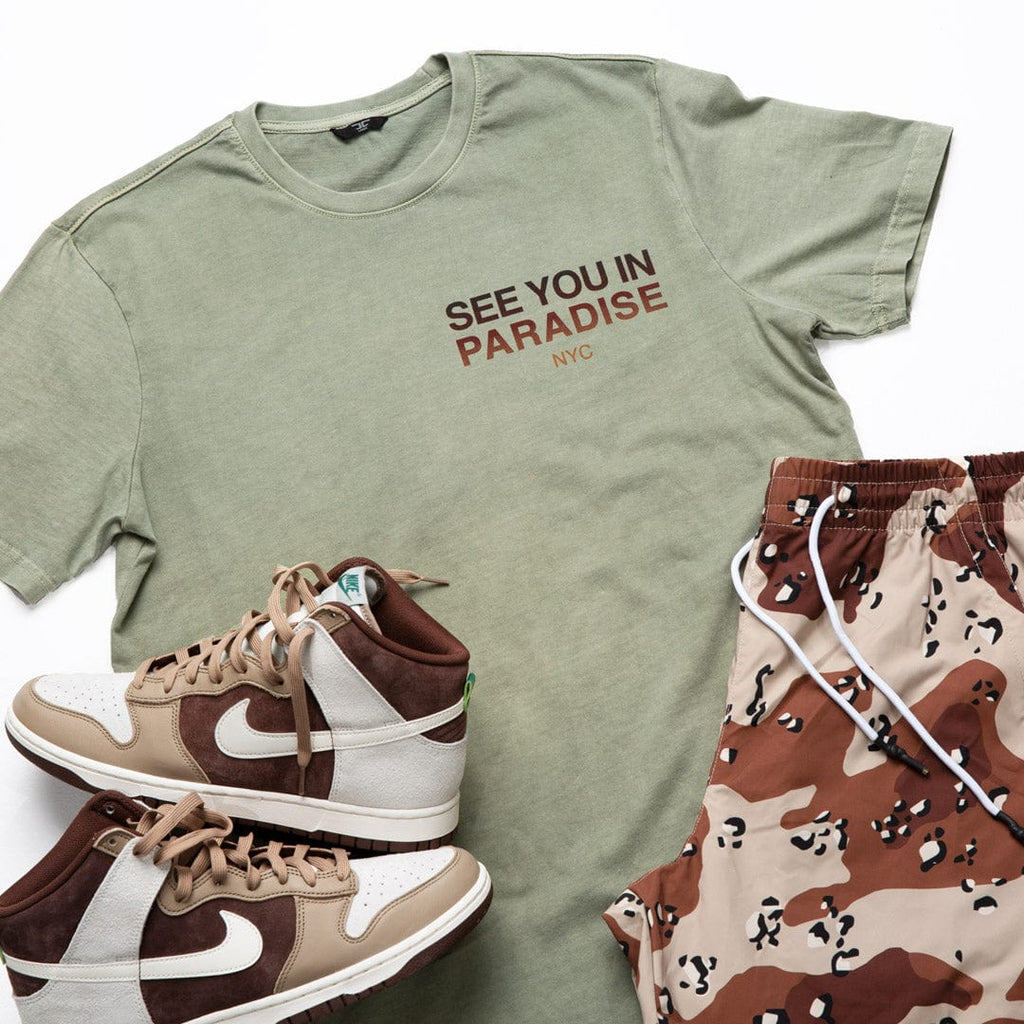 See You In Paradise T-Shirt (Light Olive)