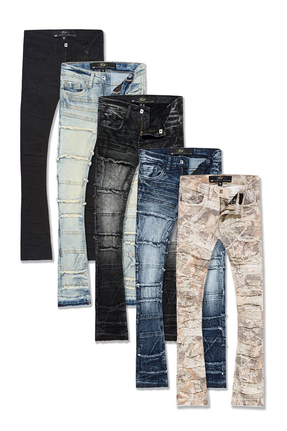 JC Kids Kids Super Shred Stacked Denim 5 Pack