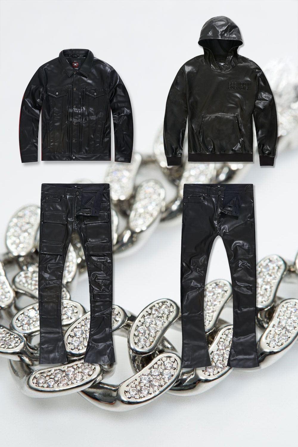 Jordan Craig Thriller Bling Bundle (Black) TOP: SMALL | BOTTOM : 30